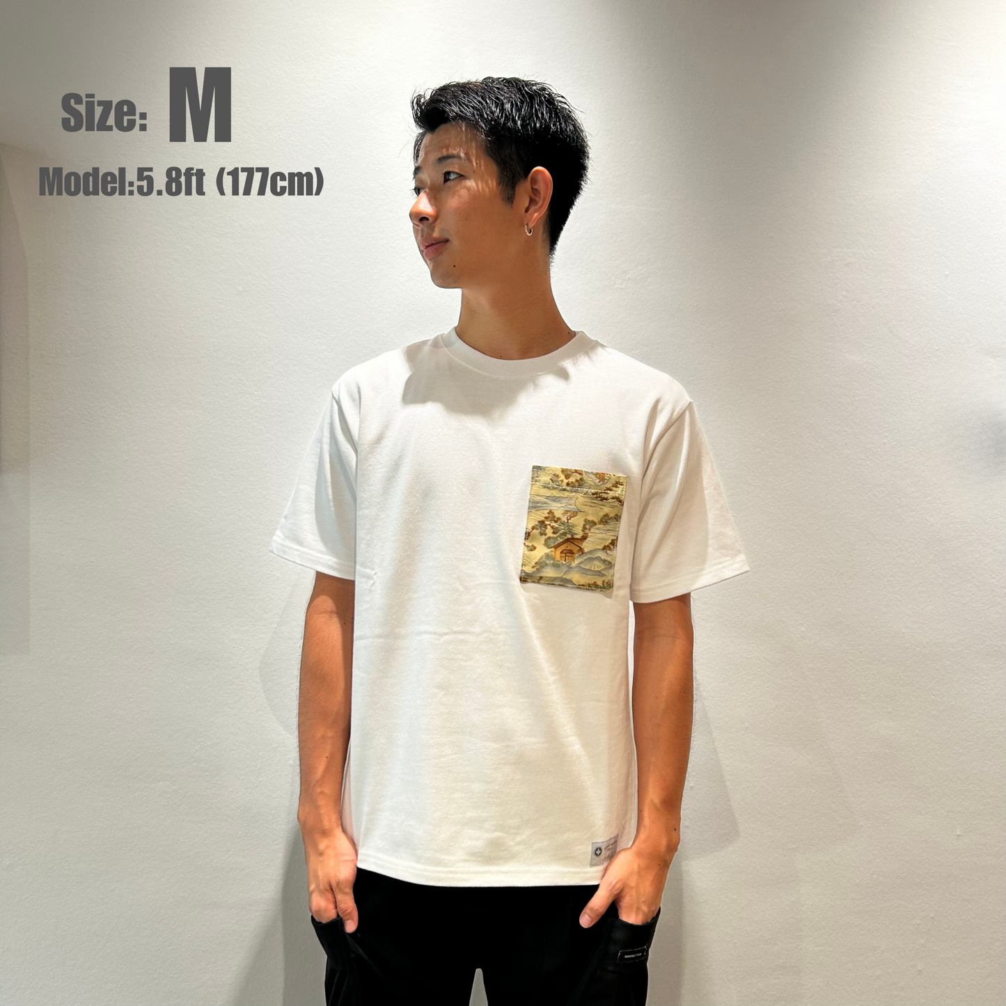 【Size:M】Kimono T-shirt,White 12