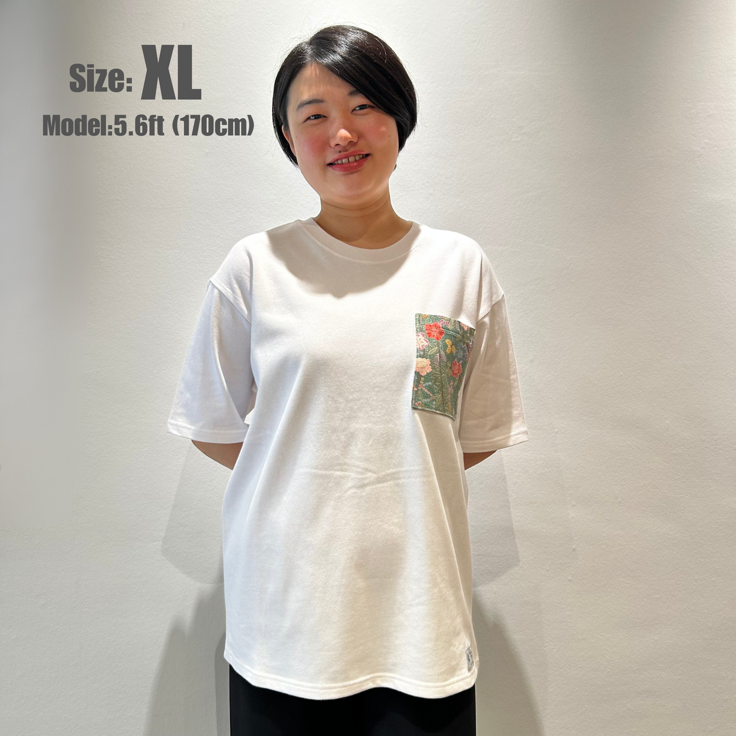 【Size:XL】Kimono T-shirt,White 14