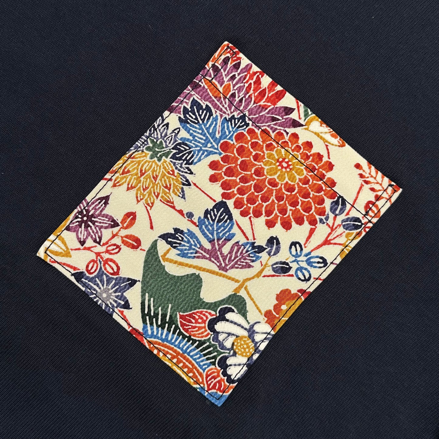 【Size:XL】着物Tシャツ Navy 29