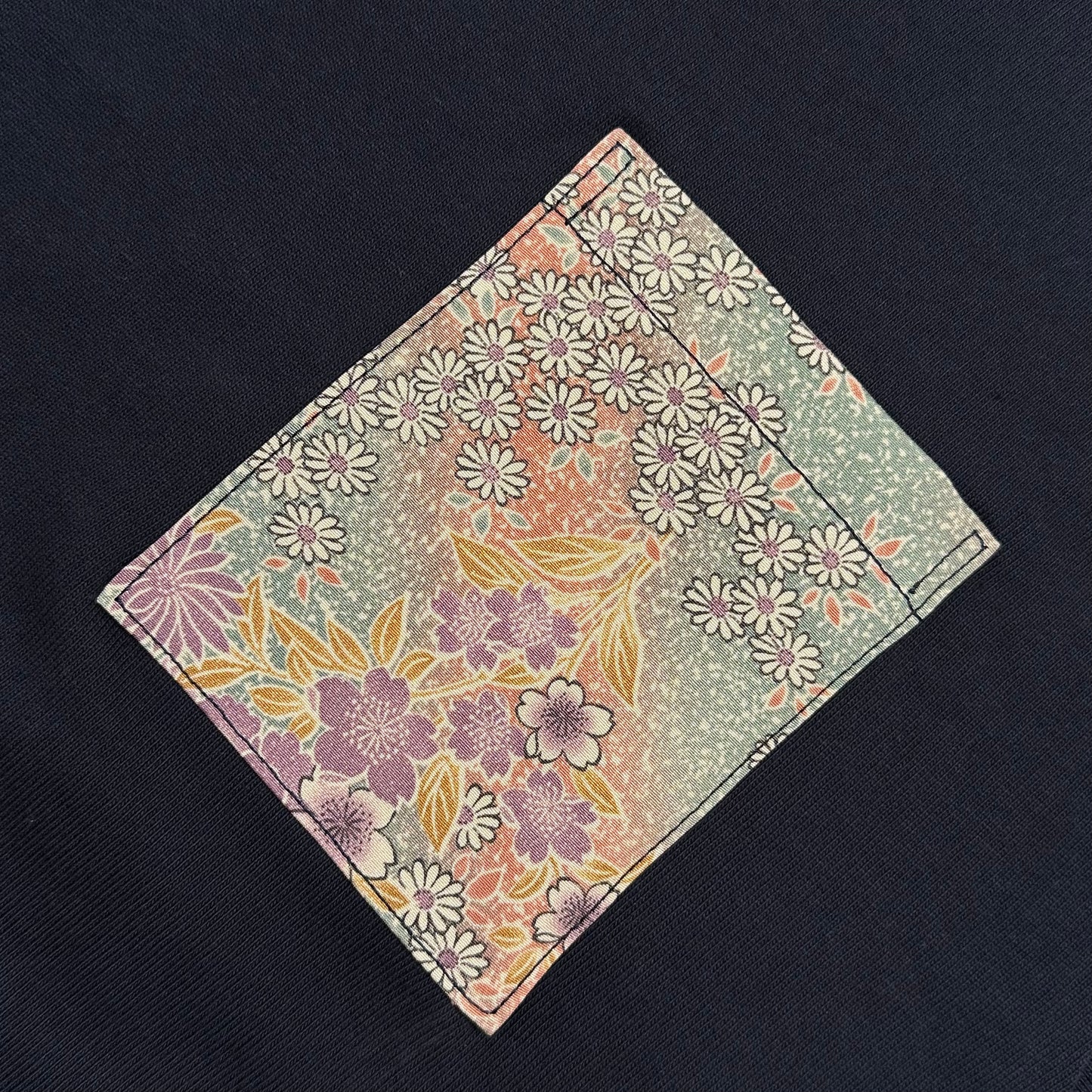 【Size:XXL】着物Tシャツ Navy 23
