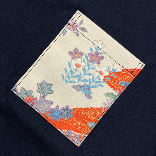 【Size:L】Kimono T-shirt, Navy 43