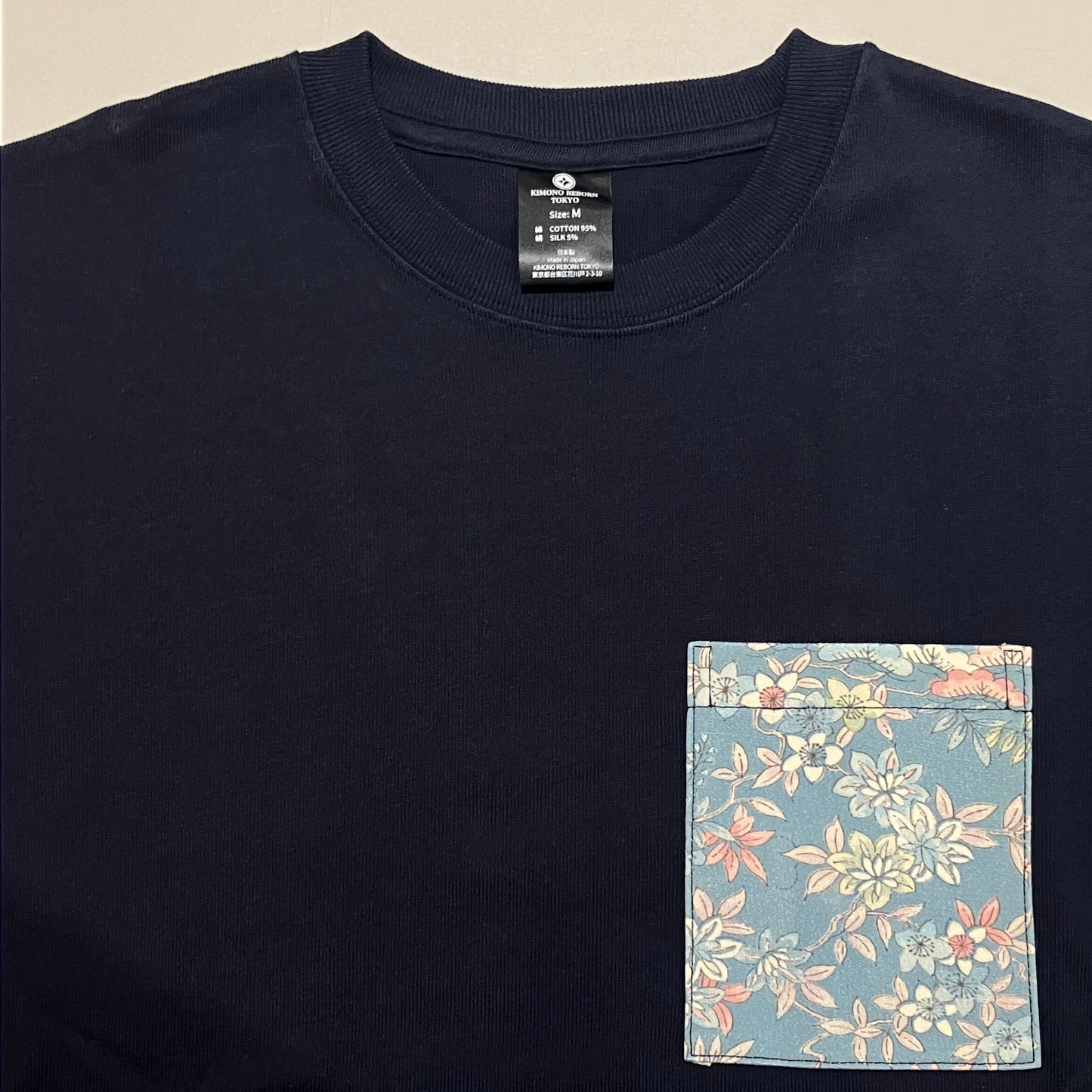【Size:M】着物Tシャツ Navy 25
