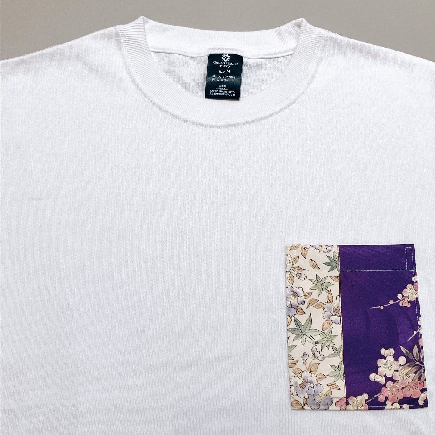【Size: M】着物Tシャツ White 03
