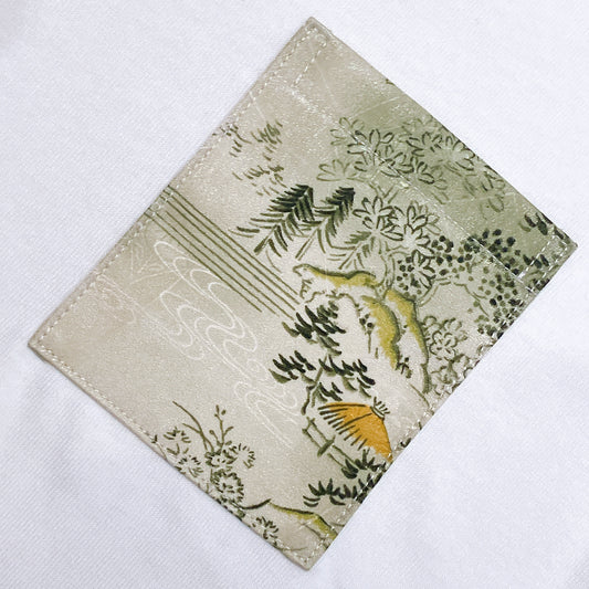 【Size:M】Kimono T-shirt,White 030