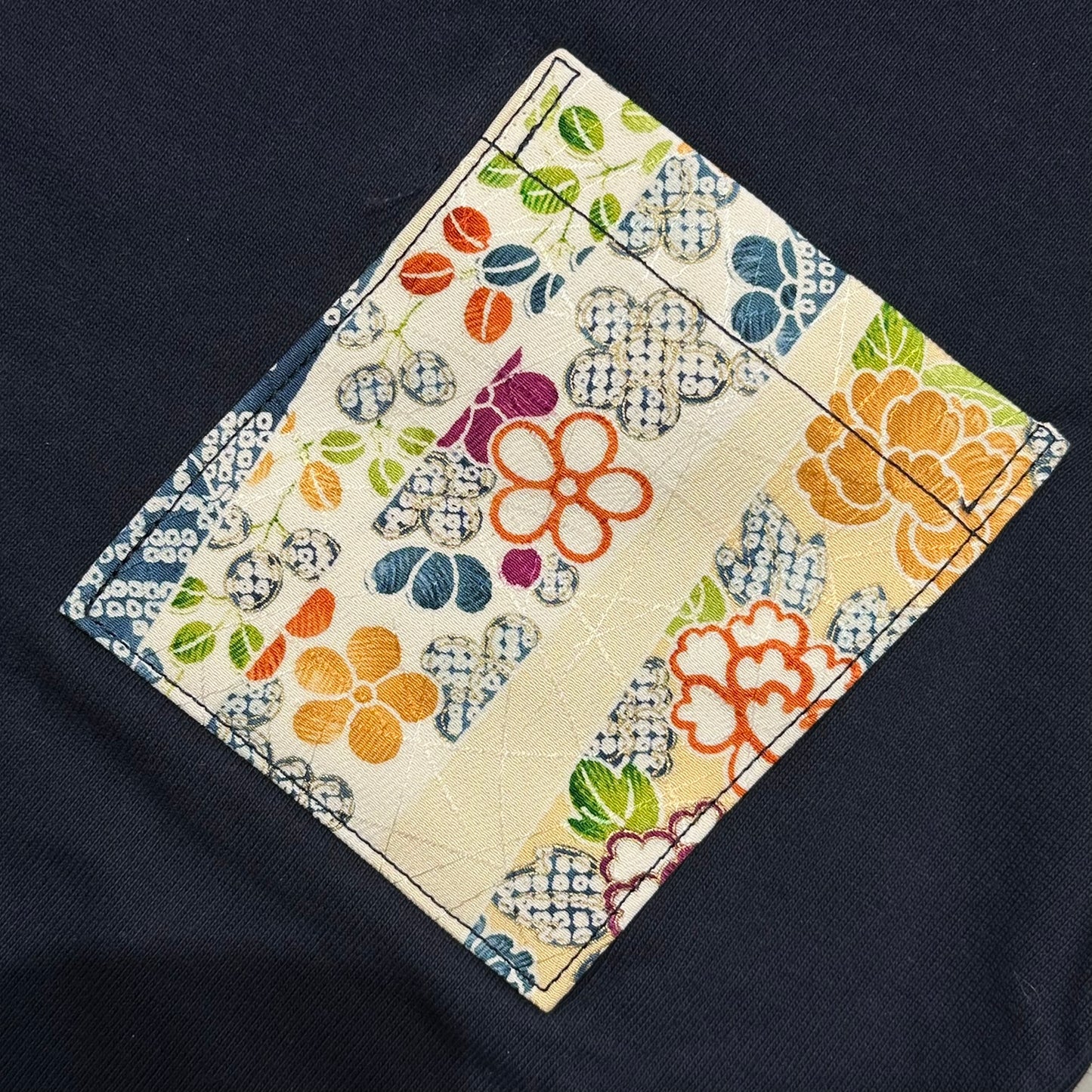 【Size:XL】着物Tシャツ Navy 29
