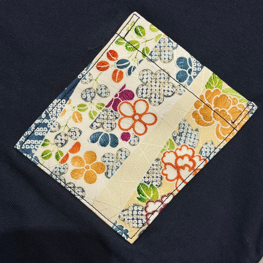 【Size:S】Kimono T-shirt, Navy 25