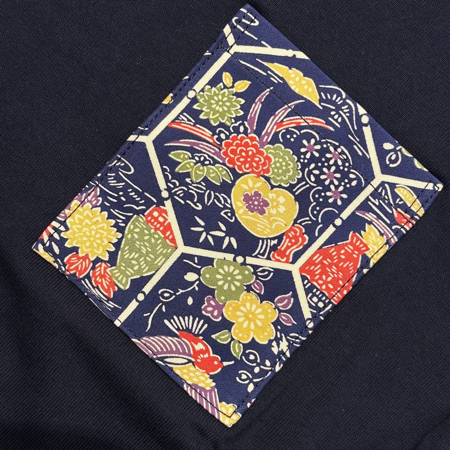 【Size:M】着物Tシャツ Navy 25