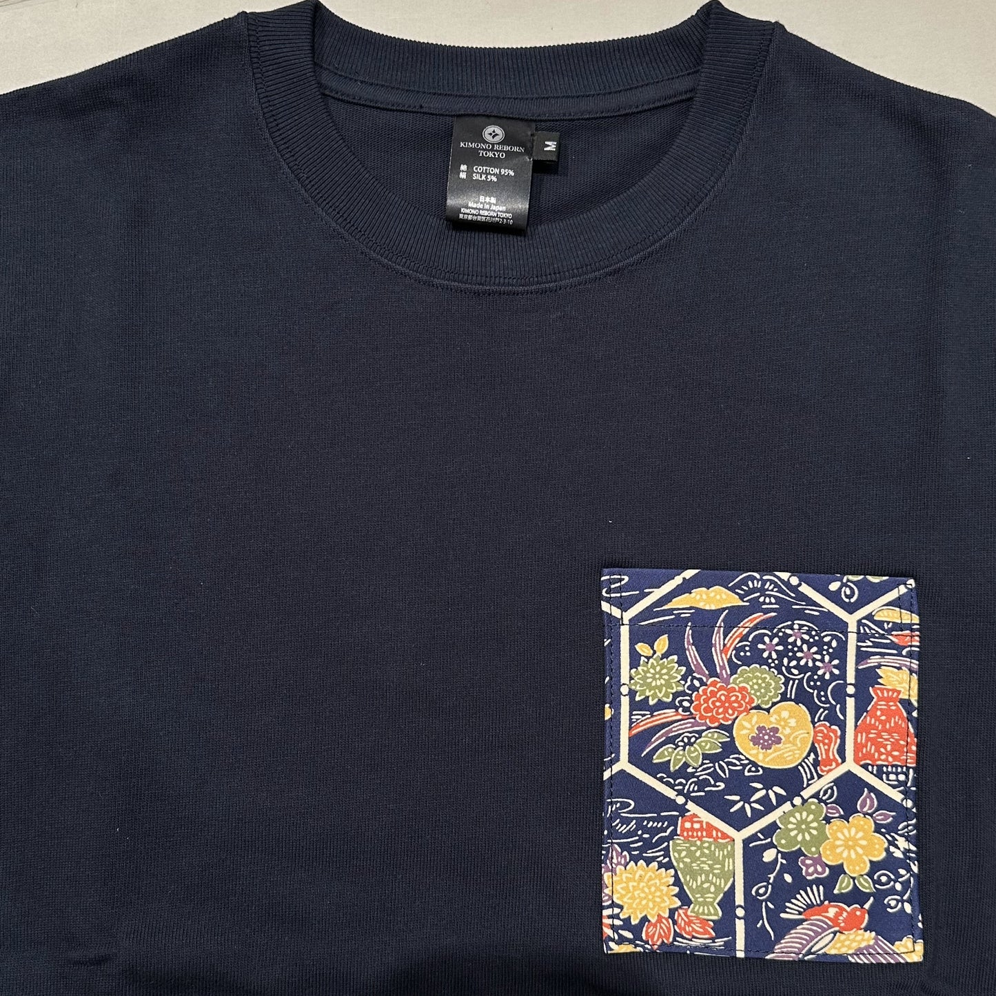 【Size:M】着物Tシャツ Navy 25