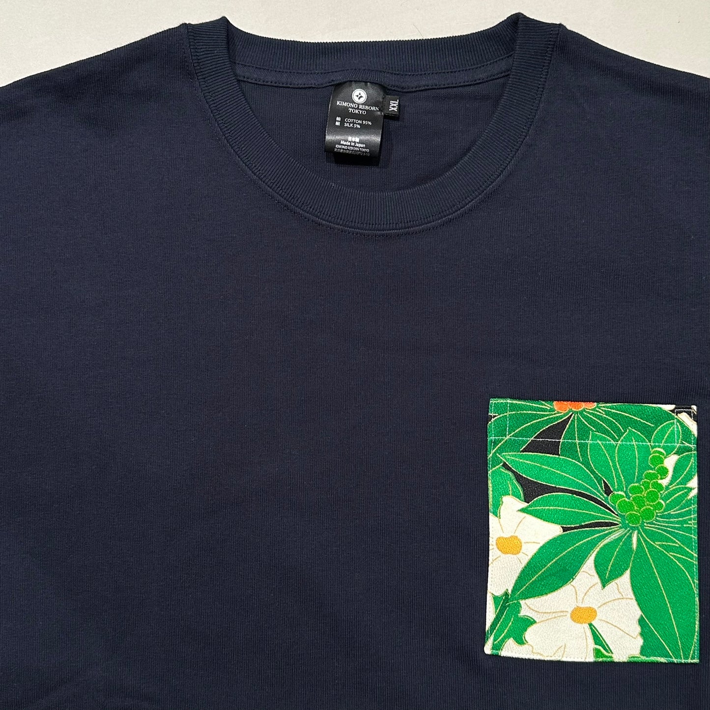 【Size:XXL】着物Tシャツ Navy 23