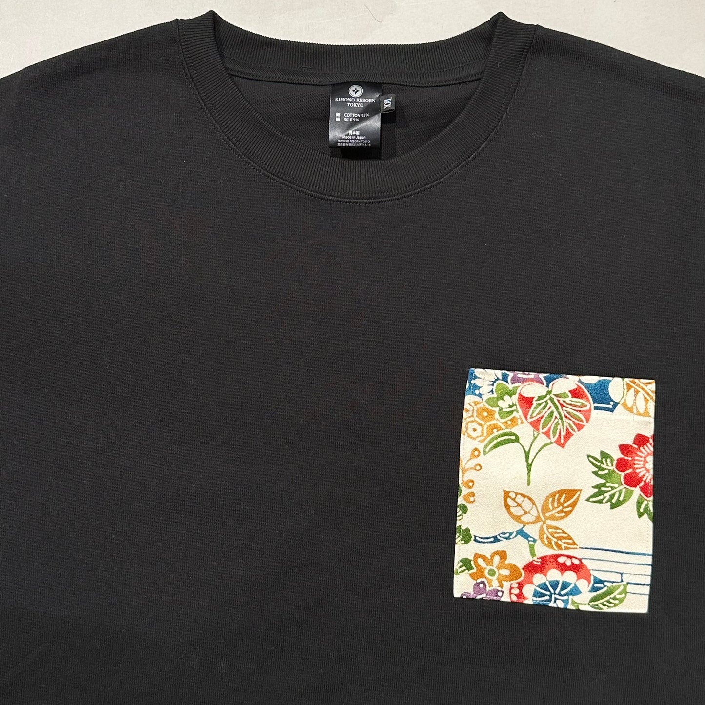 【Size:XXL】Kimono T-shirt, Black 29
