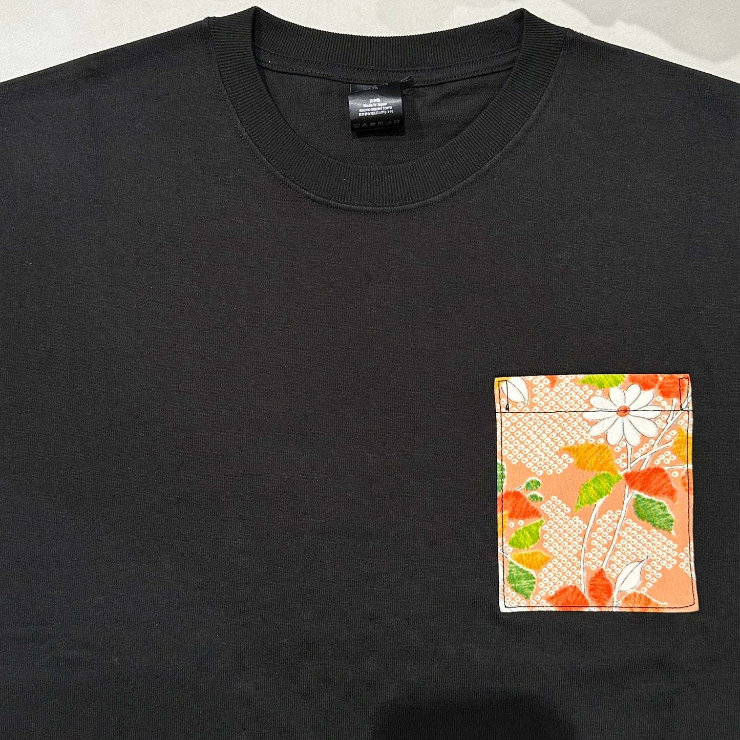 【Size:XXL】Kimono T-shirt, Black 30