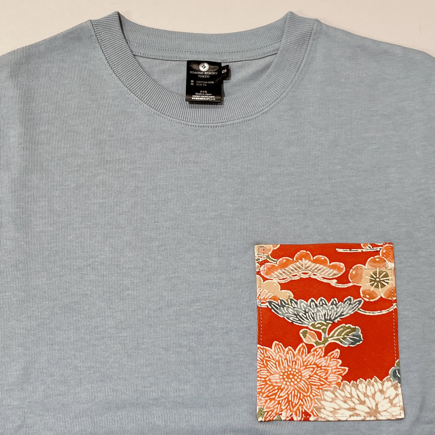 【Size:S】Kimono T-shirt, Sky Blue 31