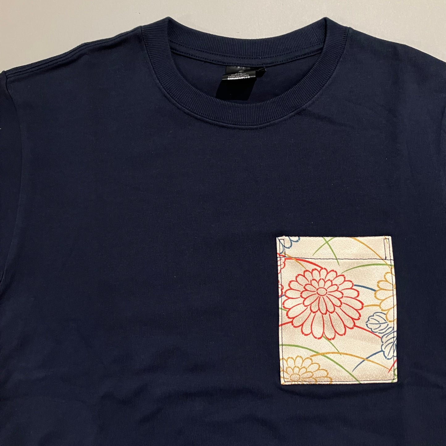 【Size:M】Kimono T-shirt, Navy 26