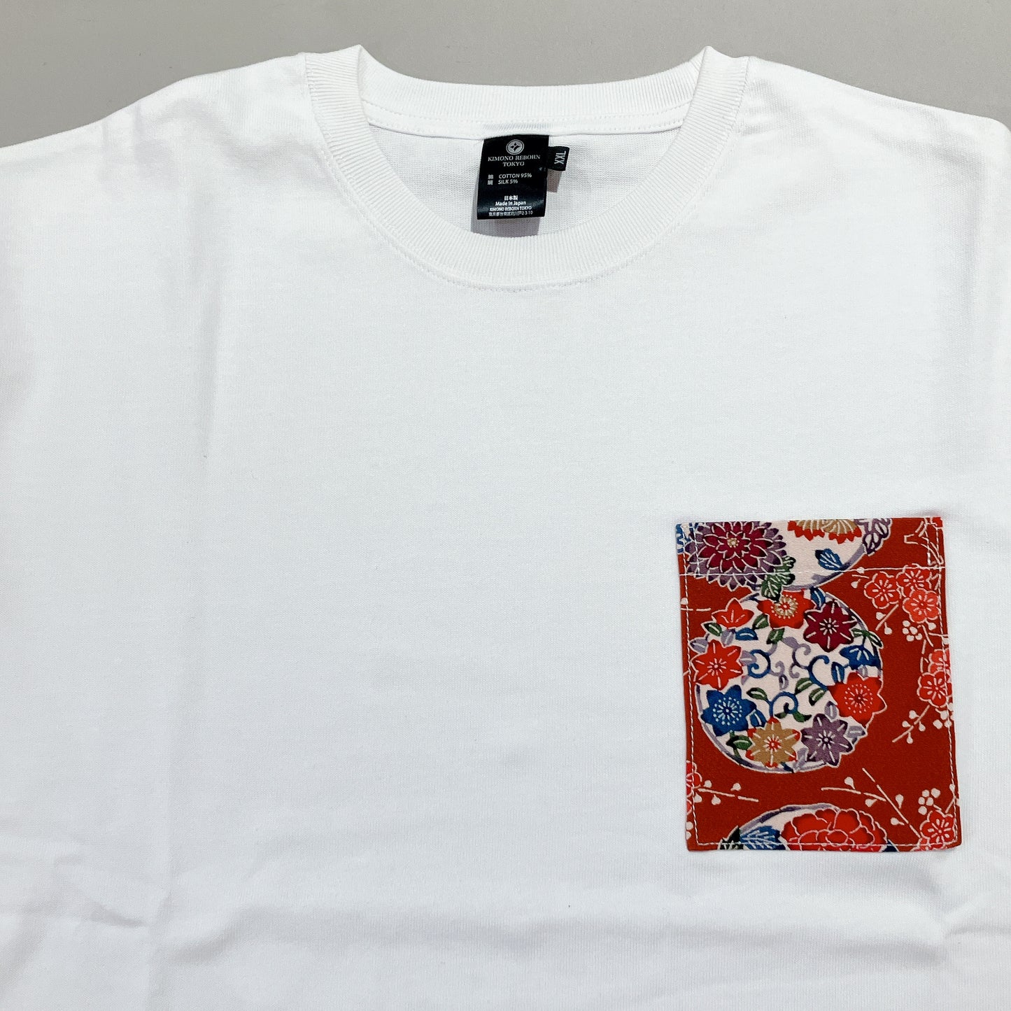 【Size:XXL】着物Tシャツ White 17