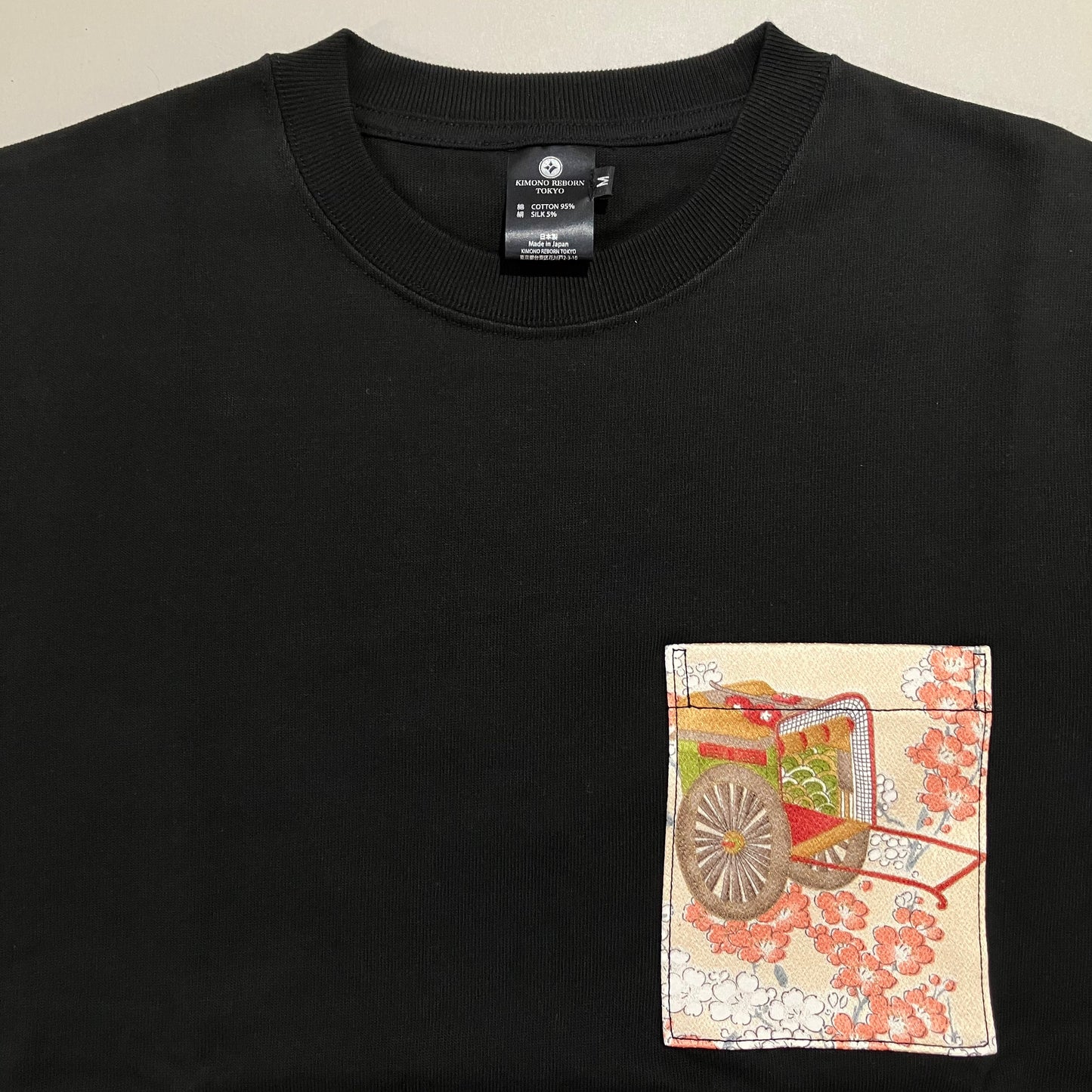 【Size:M】Kimono T-shirt, Black 19