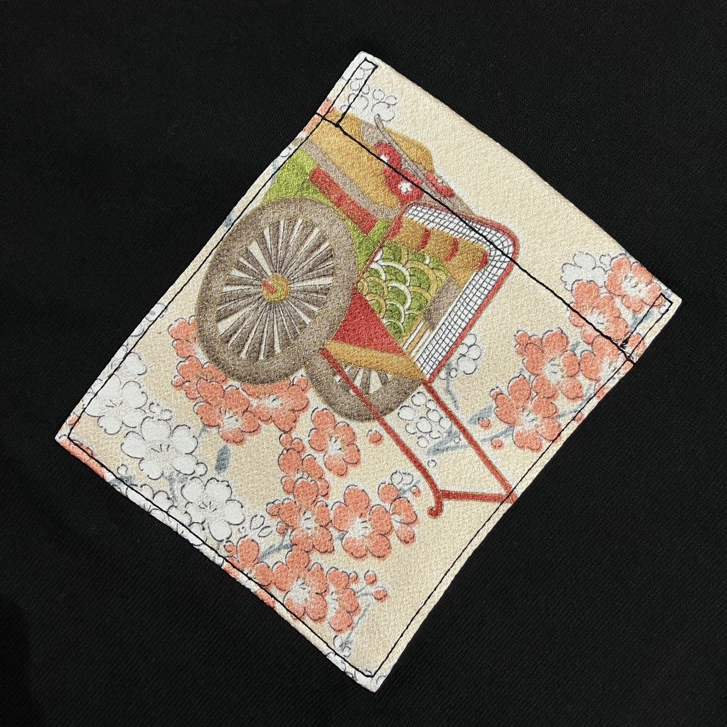 【Size:M】Kimono T-shirt, Black 19