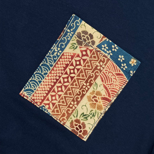 【Size:L】Kimono T-shirt, Navy 34