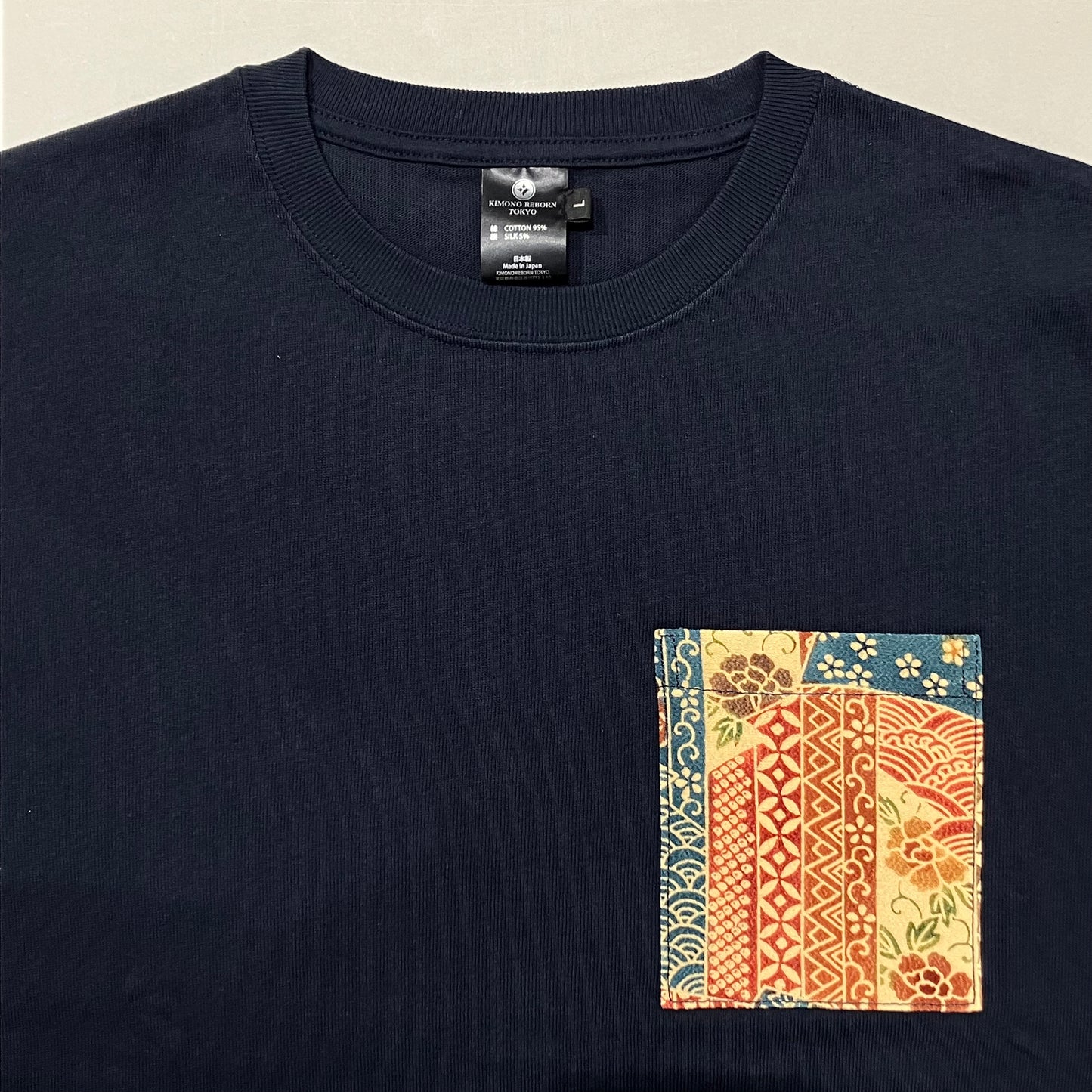 【Size:XL】着物Tシャツ Navy 29