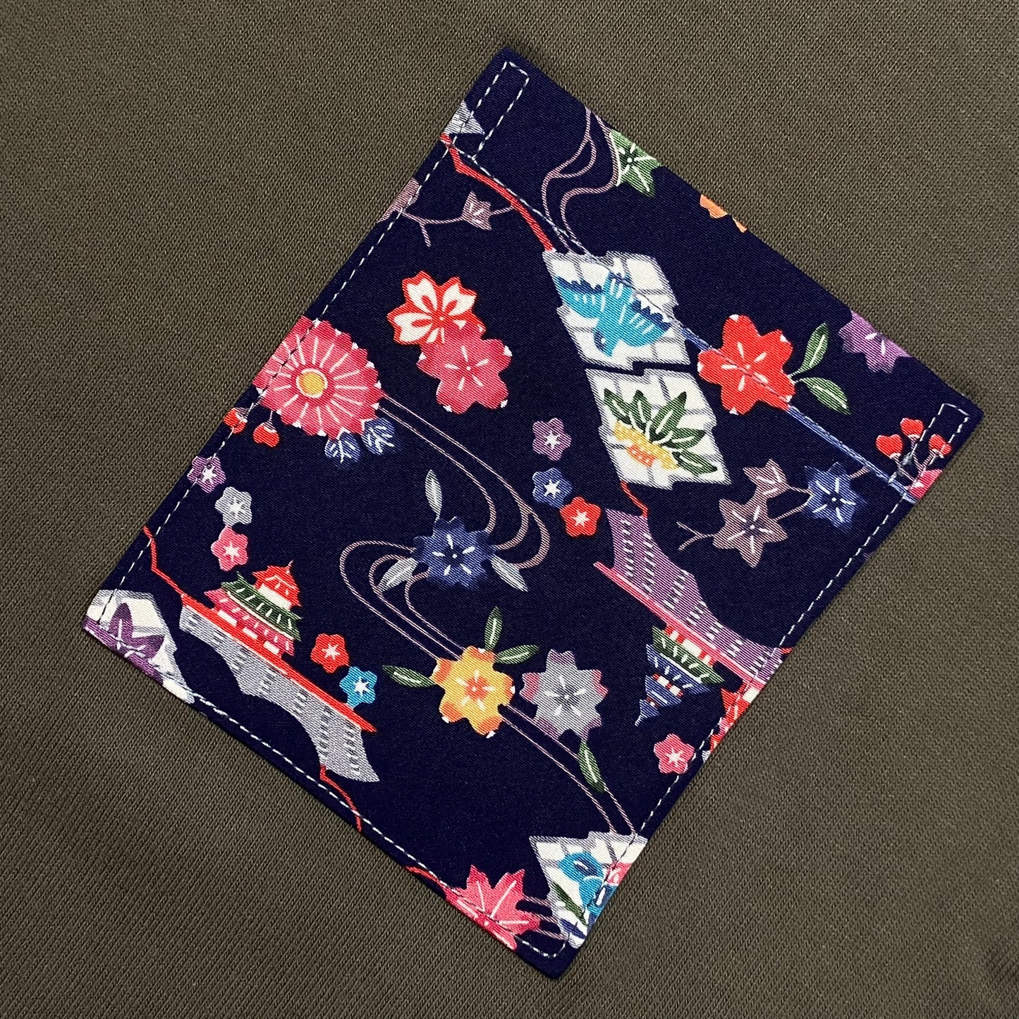 【Size:XL】Kimono T-shirt, Olive 09