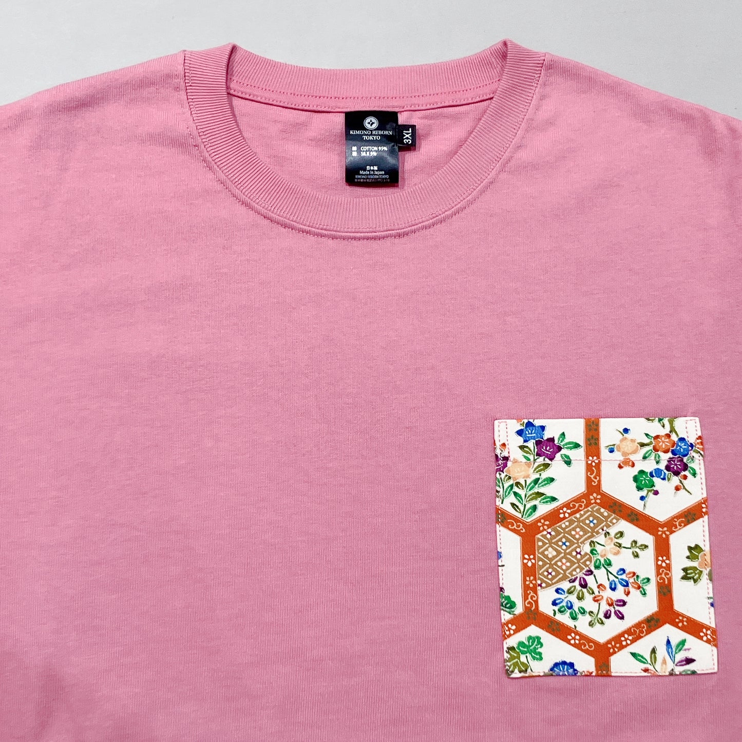 【Size:XXL】着物Tシャツ Pink 12