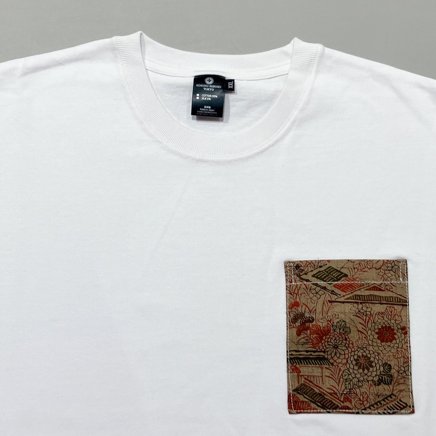 【Size:XXL】Kimono T-shirt, White 26