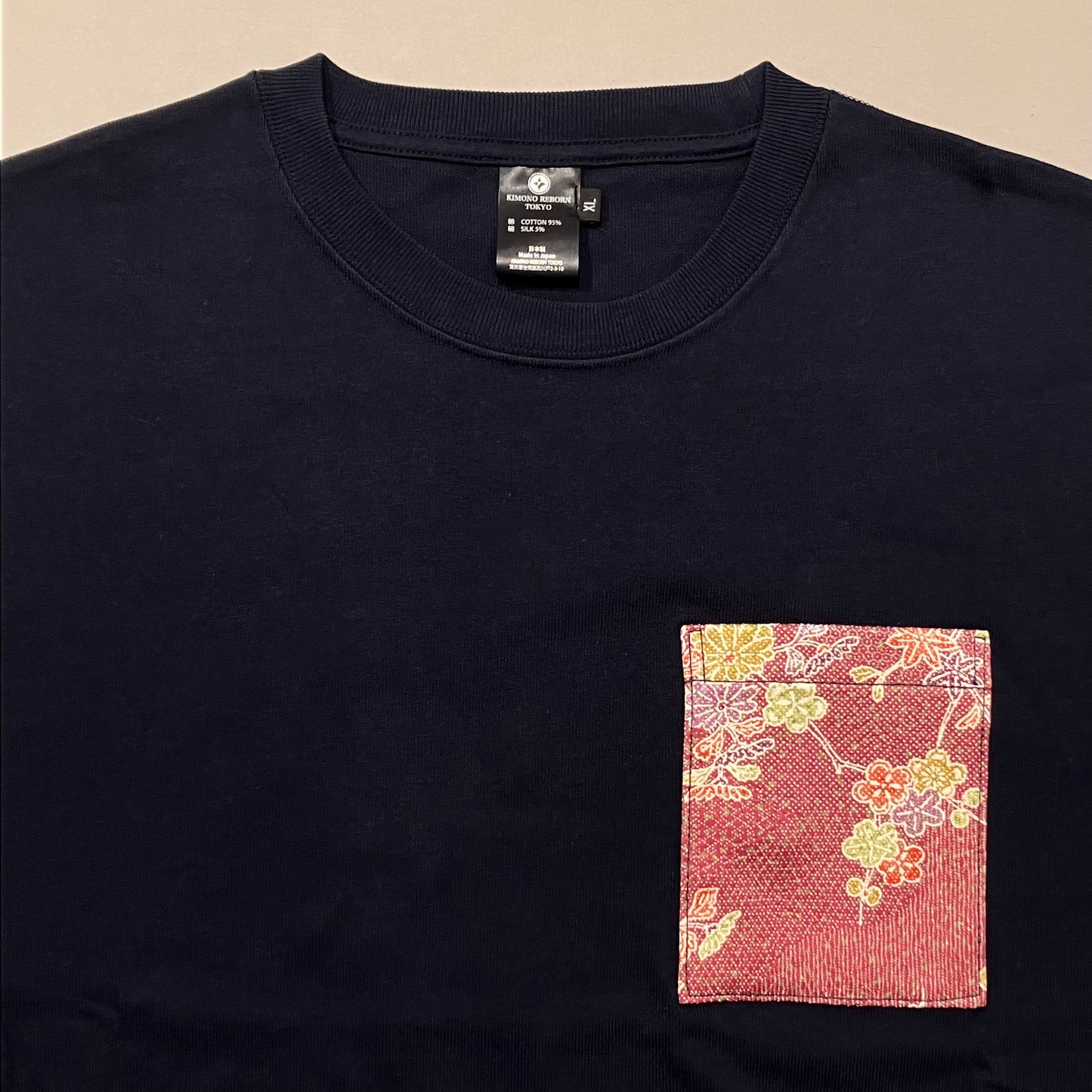 【Size:XL】Kimono T-shirt, Navy 39