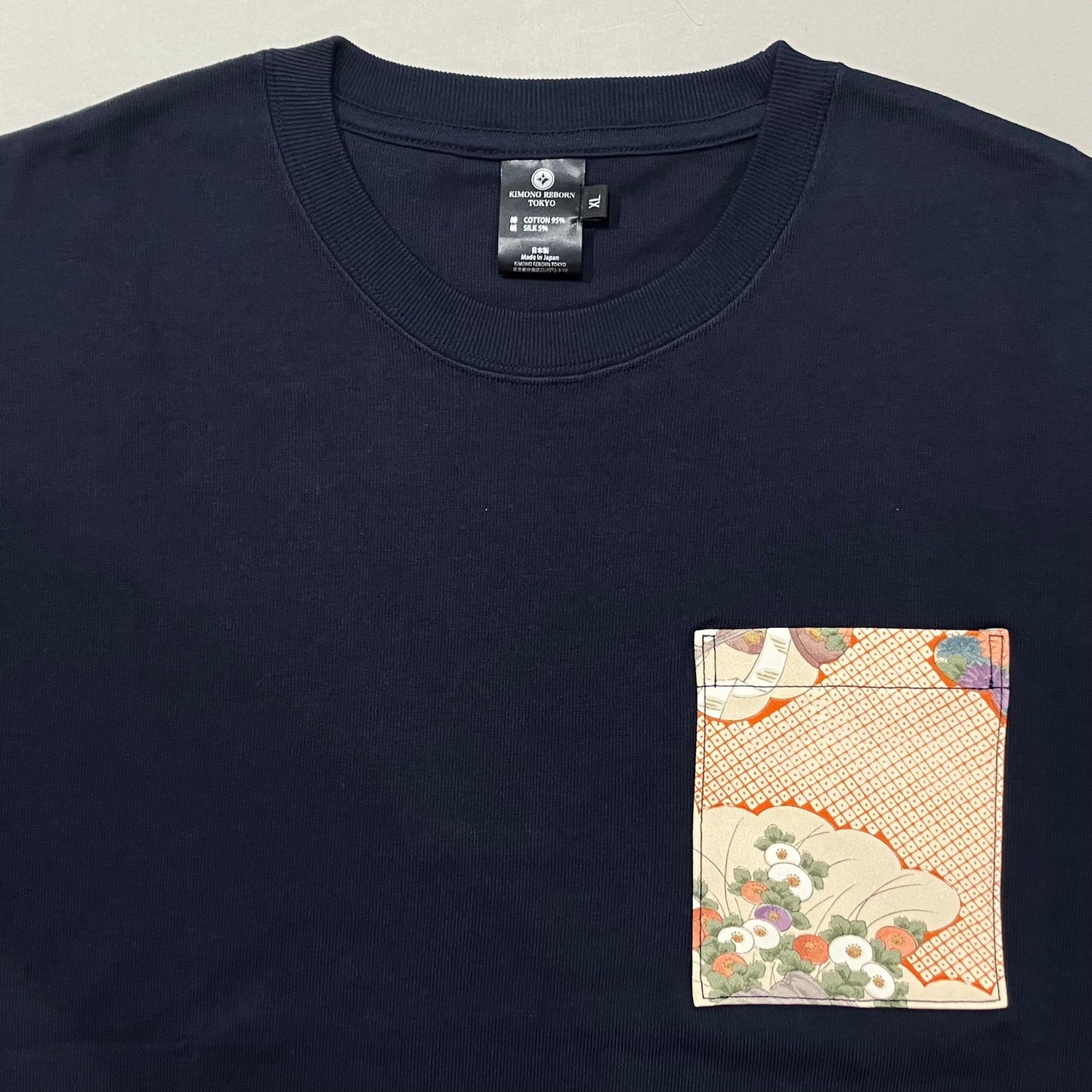 【Size:XL】Kimono T-shirt, Navy 41