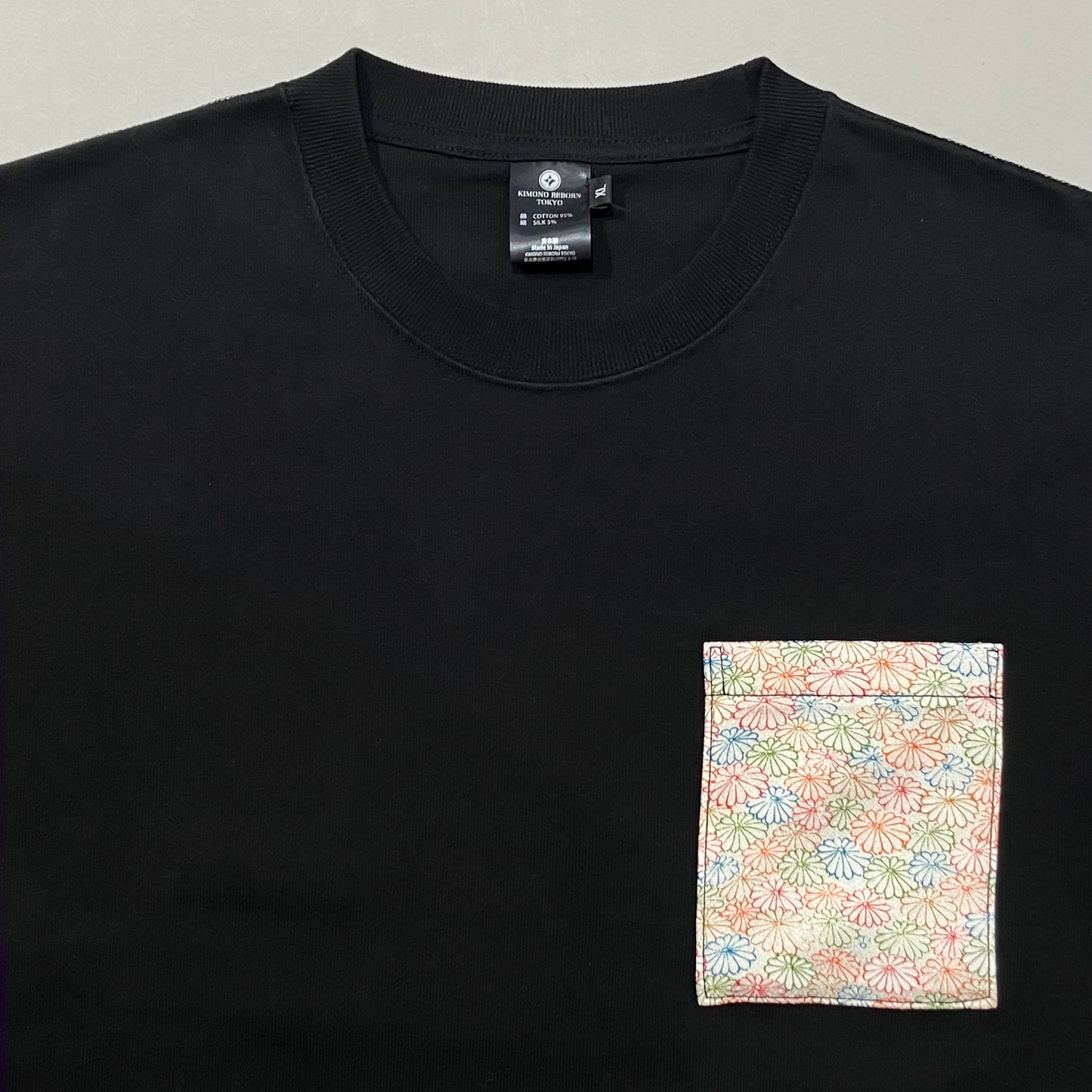 【Size:XL】Kimono T-shirt, Black 31