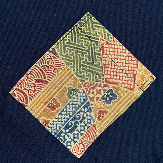 【Size:L】Kimono T-shirt, Navy 40