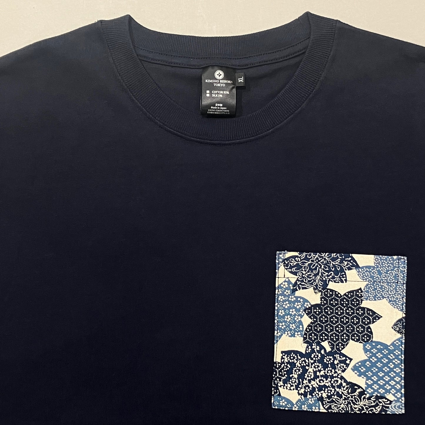 【Size:XL】着物Tシャツ Navy 29
