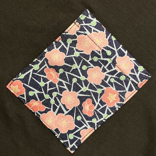 【Size:M】Kimono T-shirt, Olive 05