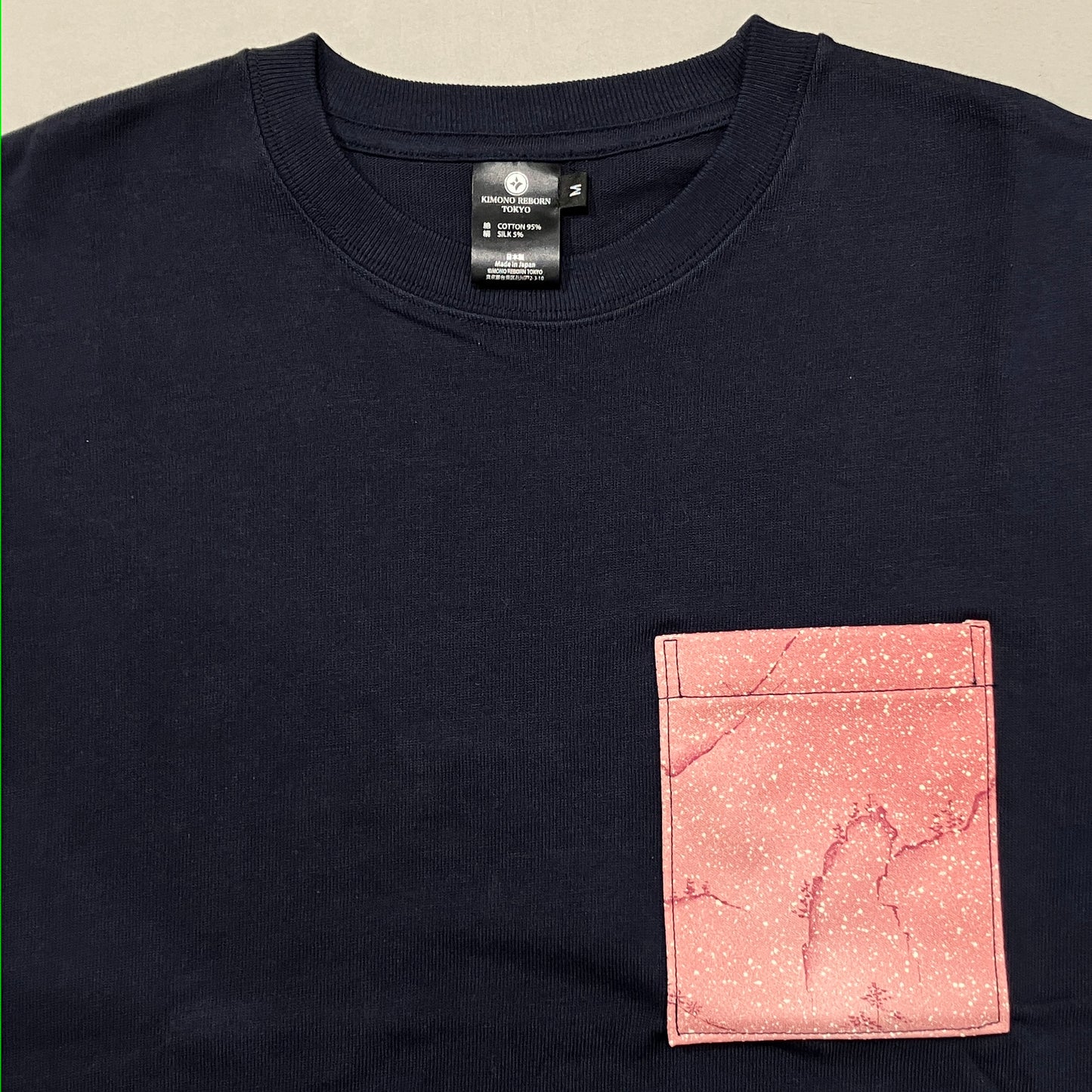 【Size:M】着物Tシャツ Navy 25