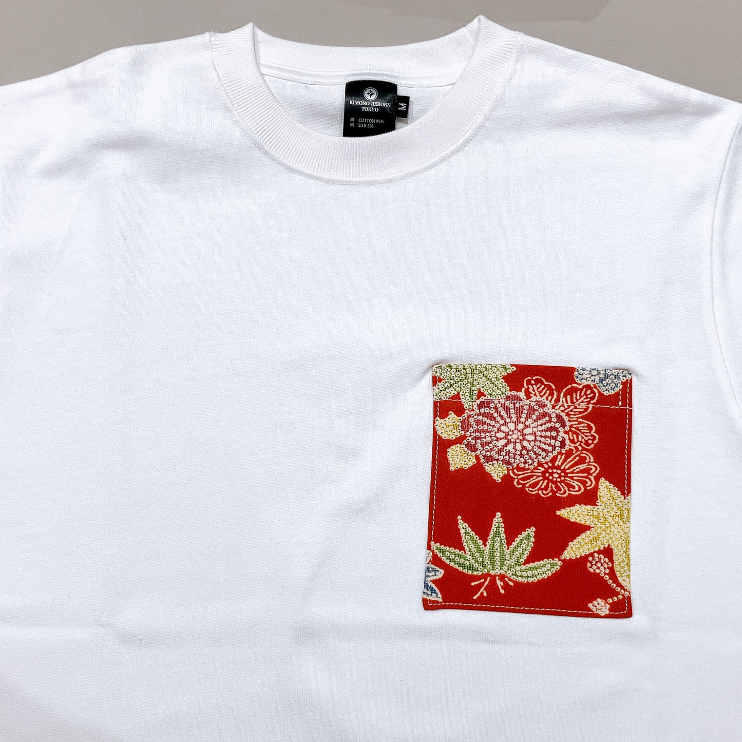 【Size:M】Kimono T-shirt,White 19