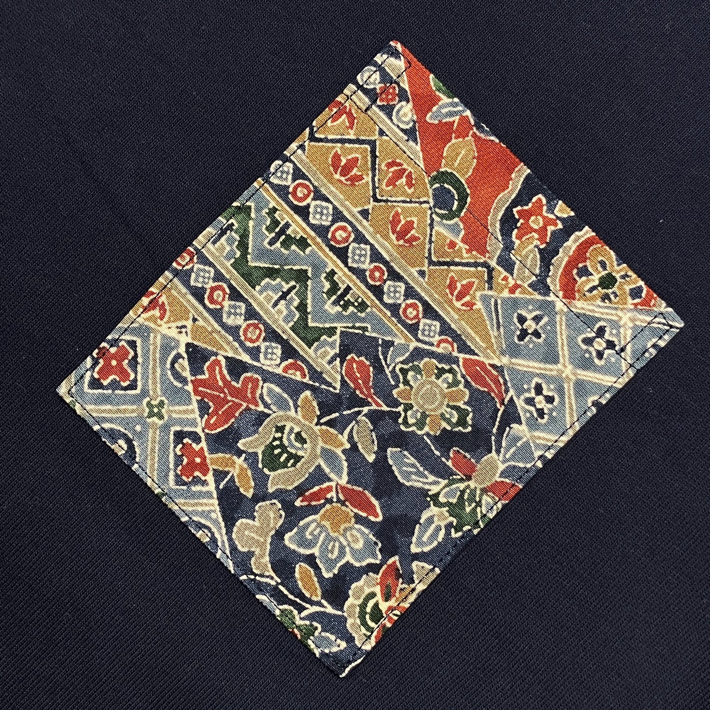 【Size:XXL】着物Tシャツ Navy 23