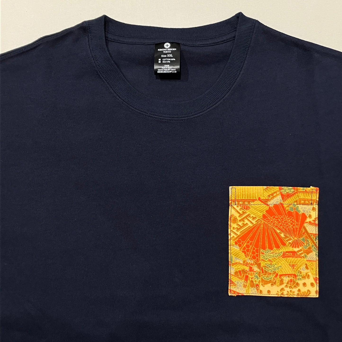 【Size:XXL】着物Tシャツ Navy 23