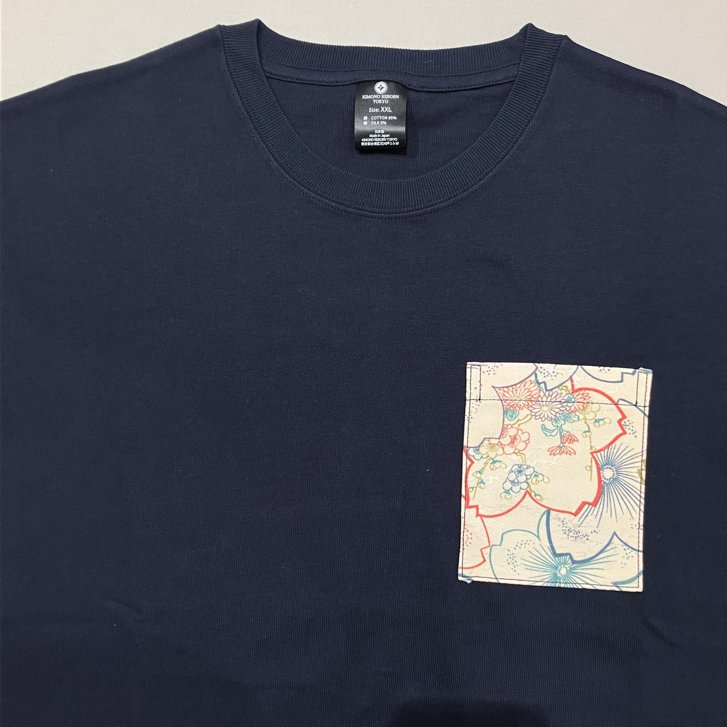 【Size:XXL】着物Tシャツ Navy 23