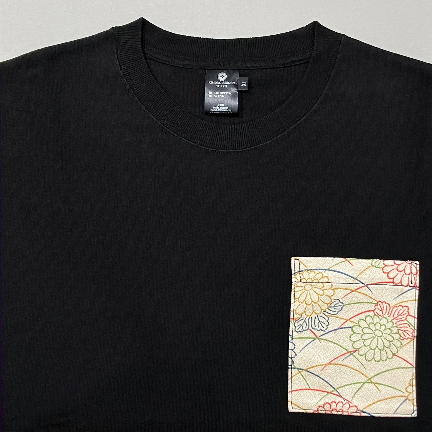 【Size:XL】Kimono T-shirt, Black 34