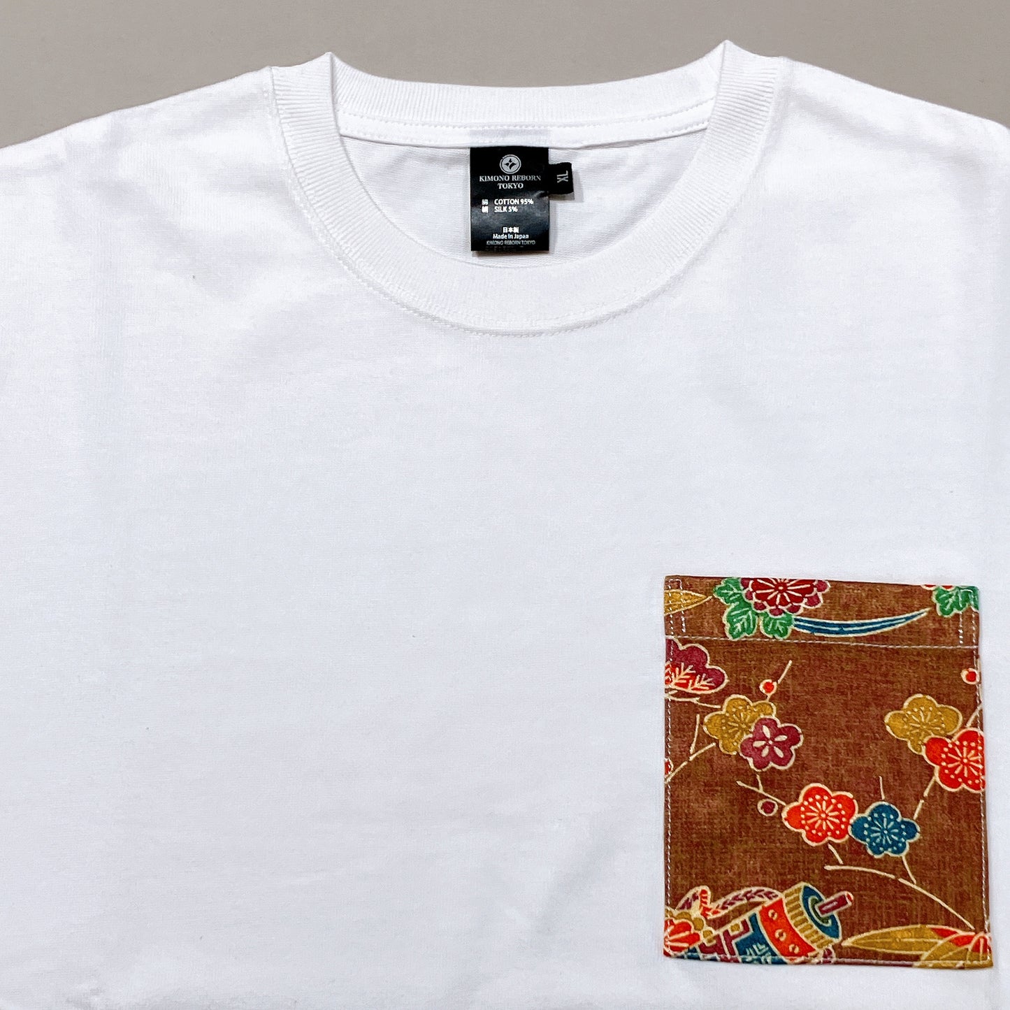【Size:XL】Kimono T-shirt,White 19