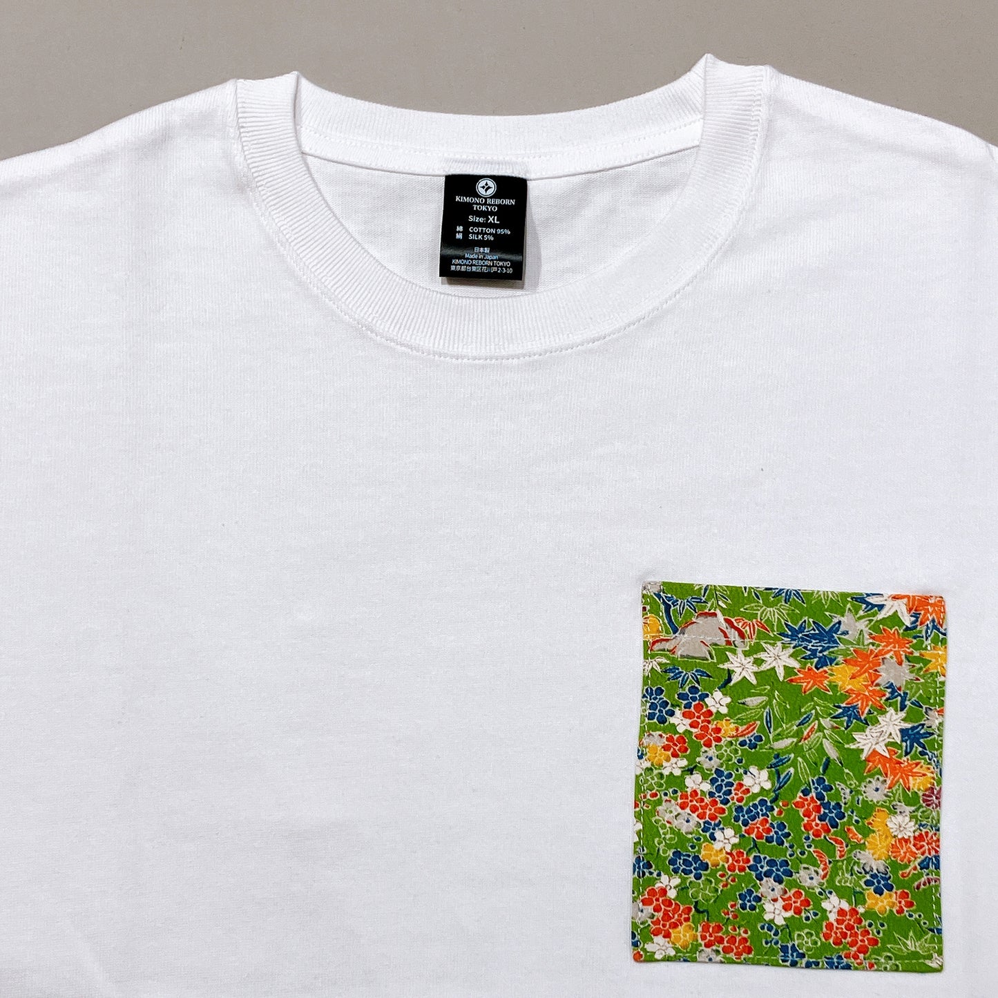 【Size:XL】Kimono T-shirt,White 24