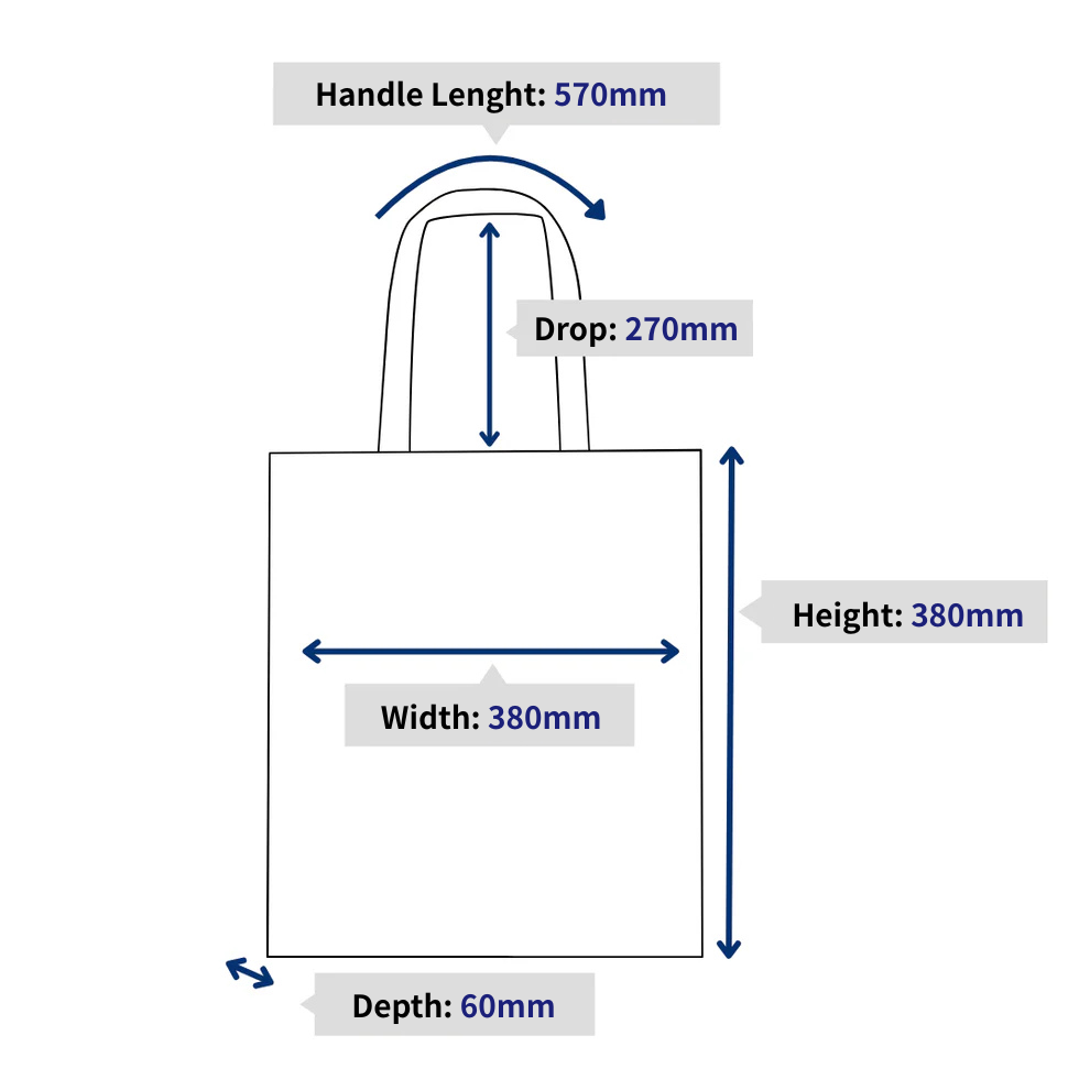 Kimono Tote with depth Navy 21
