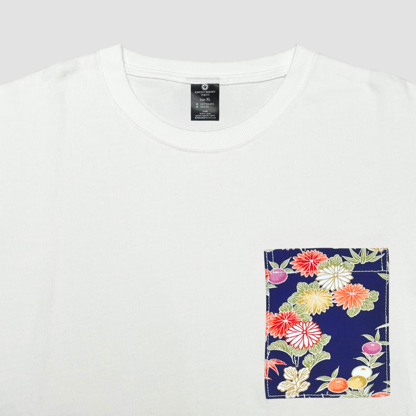 【Size:L】着物Tシャツ Navy 083
