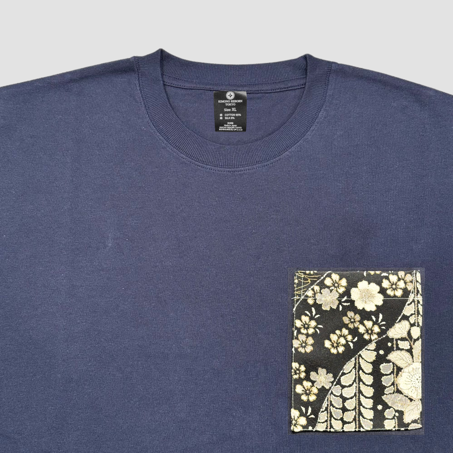 【Size:XL】着物Tシャツ Navy 078