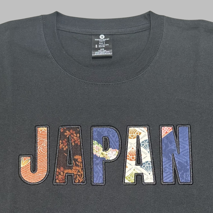 【Size:L】Kimono JAPAN T-shirt Black 10
