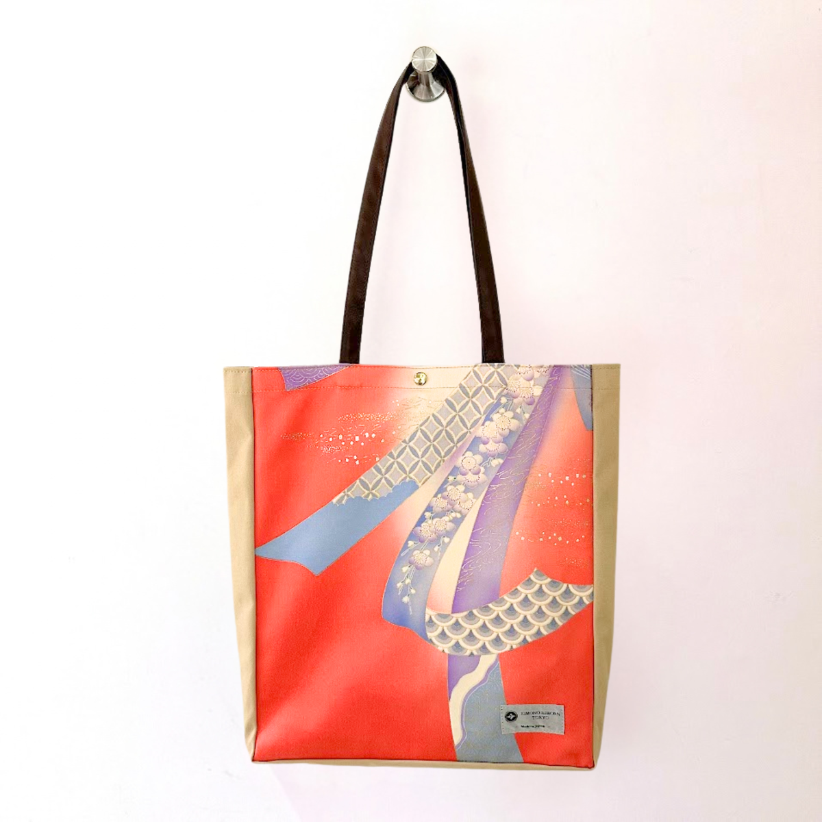 Kimono Tote with depth Beige 37