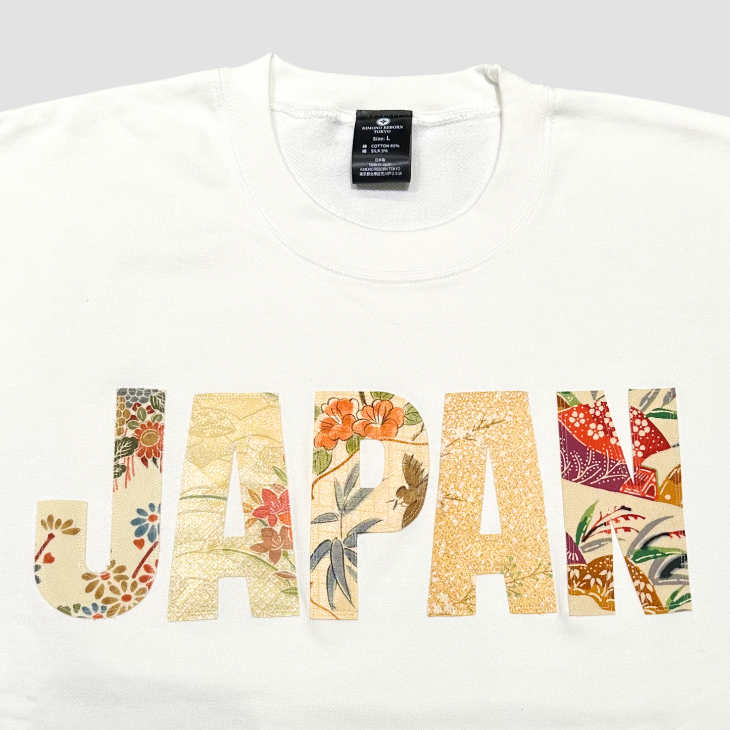 【Size:L】着物JAPANスウェット, White 12