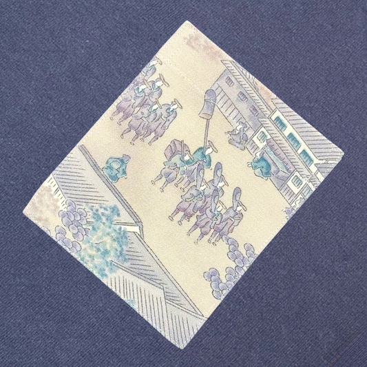 【Size:XL】着物Tシャツ Navy 090