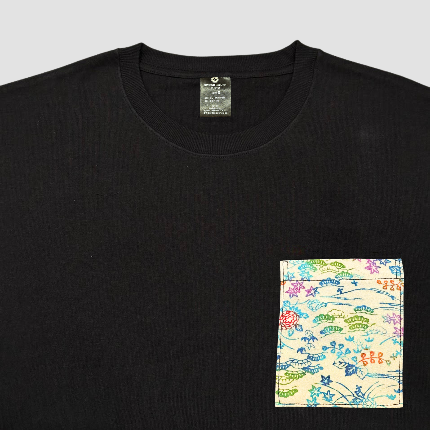 【Size:S】Kimono T-shirt, Black 80
