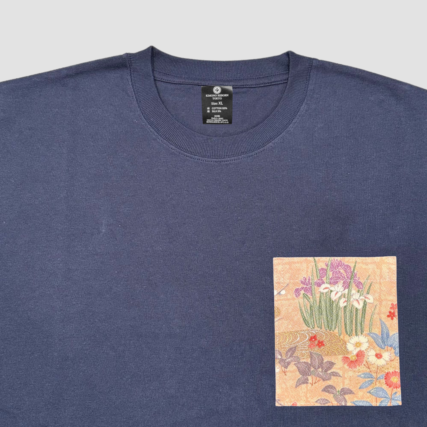 【Size:XL】着物Tシャツ Navy 108