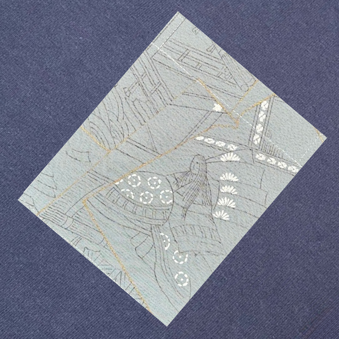 【Size:XL】Kimono T-shirt, Navy 072