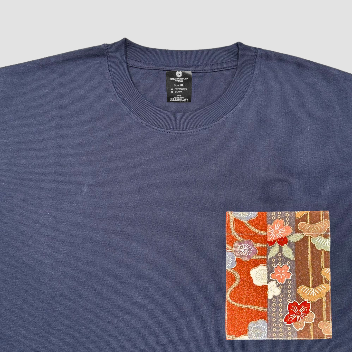 【Size:XL】着物Tシャツ Navy 092